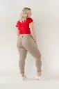 Pantalon slim Nina taupe grande taille