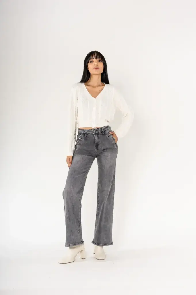 Jeans Nina bootcut gris