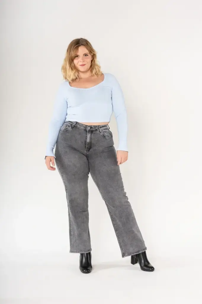 Jeans Nina gris grande taille
