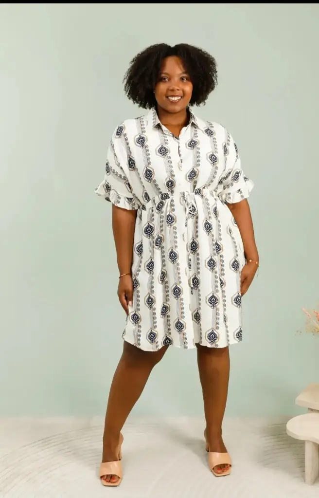 Robe chemise Marine grande taille