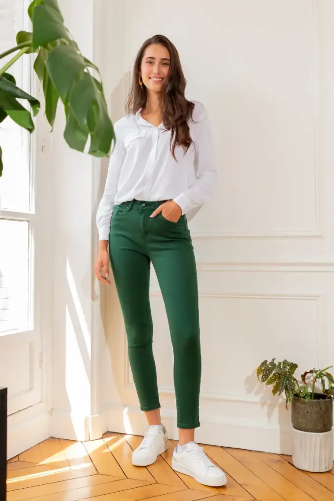 Pantalon slim Ana (34, Vieux rose)