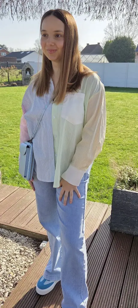 Chemise rayée tricolore