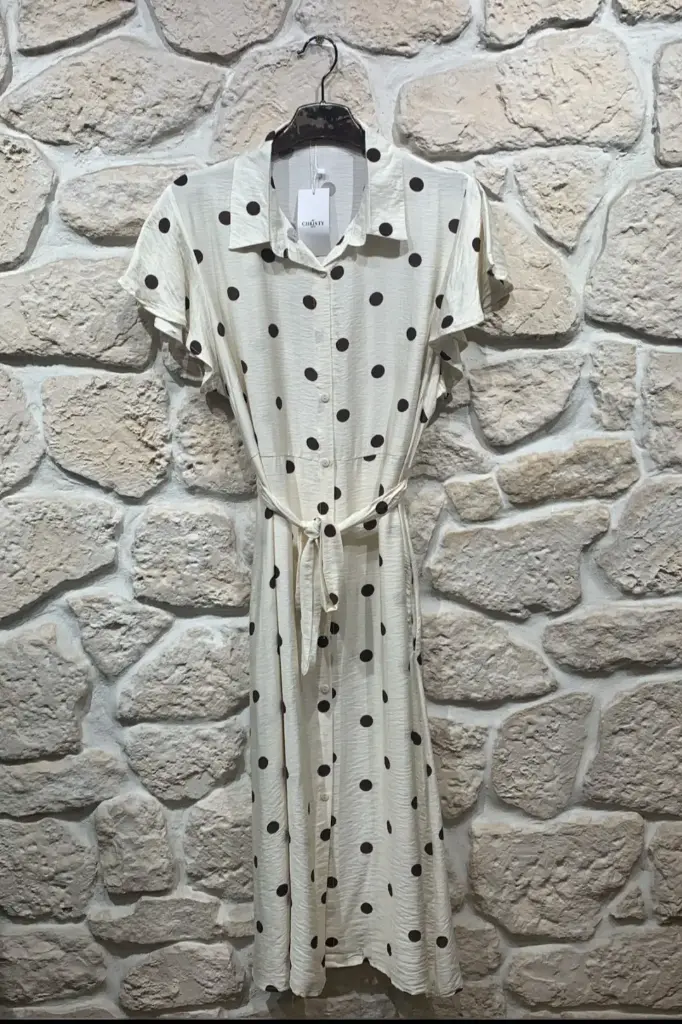 Robe à pois grande taille