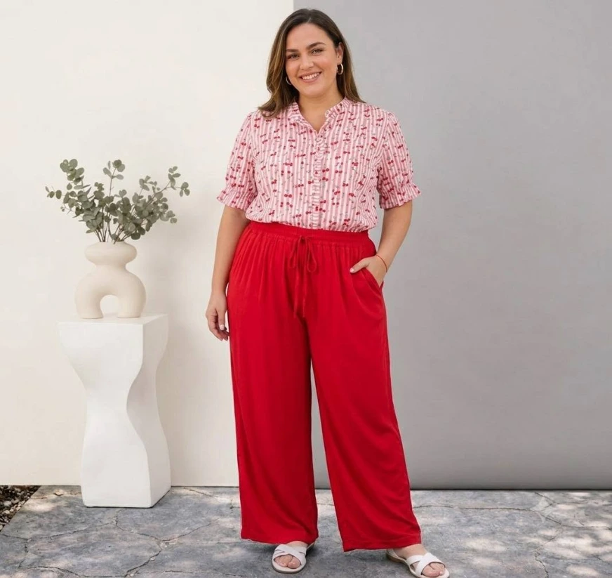 Blouse cerises grande taille