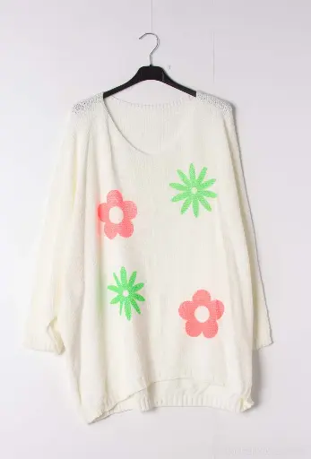 Pull Flore grande taille