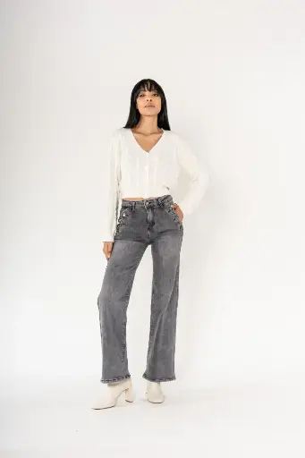 Jeans Nina bootcut gris