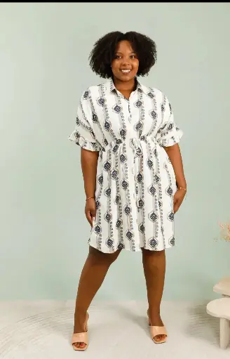 Robe chemise Marine grande taille