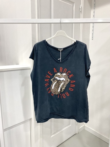 T-shirt bouche léopard